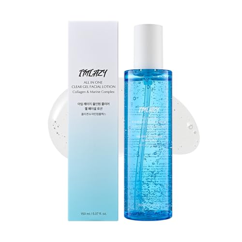 I'M LAZY All-in-One Clear Gel Moisturizer ? Fast Absorbing Hydration with Hyaluronic Acid & Marine Complex | Non-Sticky All-in-One Face Gel for Men & Women (5.07 fl oz)