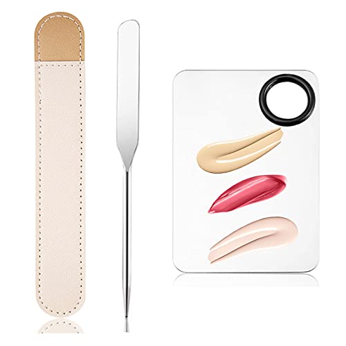 Banugo Stainless Steel Makeup Spatula & Palette Set for Foundation Mixing