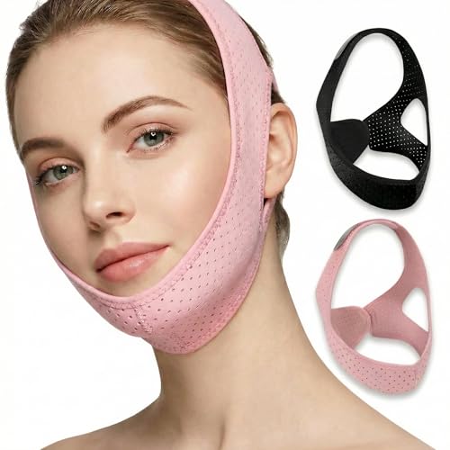 Rhostry Breathable Pink Adjustable Anti Snoring Chin Strap for Sleep - Pack of 1