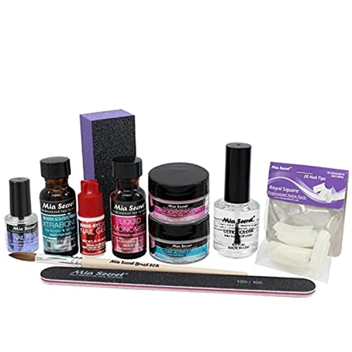 Mia Secret Acrylic Nail Starter Kit for Beginners with Powder & Monomer