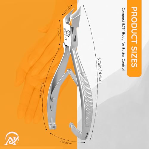 Signature Half Moon Toenail Cutter ? 5.75" Stainless Steel Nail Clipper for Thick, Hard & Ingrown Toenails ? Precision Pedicure Tool for Men & Women
