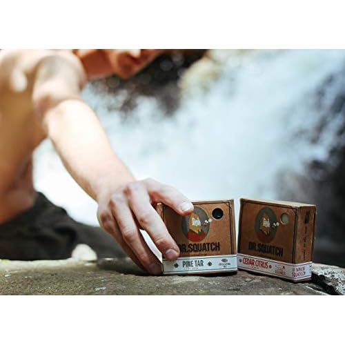 Dr. Squatch 2-Pack Pine Tar Soap Bars and Bourbon Soap Bar Bundle