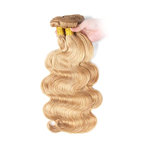MavKuvx Highlight Blonde Hair Extensions 24-28 Inch Brazilian Virgin Human Hair Bundles