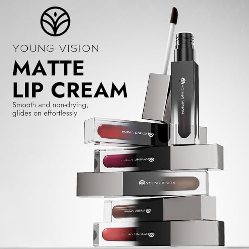 YOUNG VISION Lip Stick, Long Lasting, Waterproof and Transferproof Lip Tint, Glossy Finish Lip Gloss, Lightweight Lipstick, High Coverage, Stocking Stuffers For Teen Girls (06)