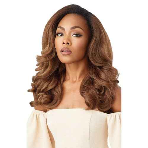 Outre Quick Weave Self Styled in 60 Seconds Neesha Soft & Natural New Half Wig Cap Laysflat Requires Less Leave Out NEESHA H301 (1B)