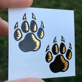 Black & Gold Wolf Paw Temporary Tattoos - 48 Pack