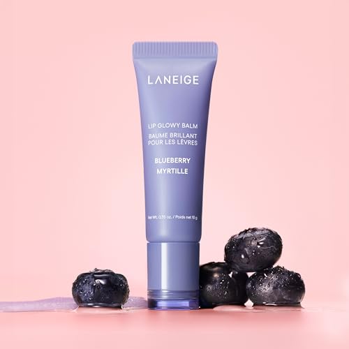 LANEIGE Lip Glowy Balm Blueberry: Hydrate, Glossy, Lightweight, Moisturize & Tint with Shea Butter