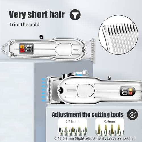 Professional Hair Clippers for Men - Cordless Beard Trimmer Set
