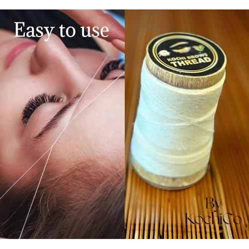 Eyebrow Threading | Organic Cotton Thread for Precise Eyebrow Shaping | Ideal for Salon and Home Use | Thread for Perfect Eyebrow Sculpting (Pack of 1), Natural