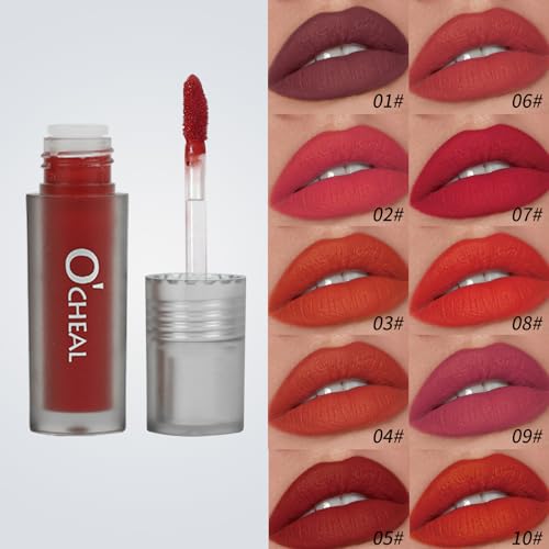 O'CHEAL 10Pc Matte Liquid Lipstick Set - Waterproof