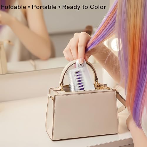 10-Color Hair Chalk Comb Set - Washable Temporary Hair Dye