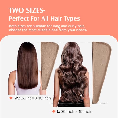 YFONG Microfiber Hair Towel Wrap - Quick Dry Turban for Women, 2-Pack
