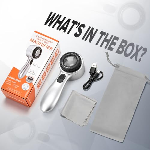 30x Magnifying Dermatoscope with LED - Rechargeable Skin Analyzer