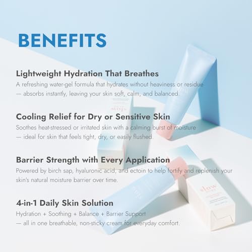slowpure Splash Hydration Gel Cream - Lightweight Water Gel & Non-Greasy - 65% Birch Sap & 7 Hyaluronic Acids for Instant Cooling & Moisture | Korean Skincare (1.69 fl.oz, 50ml)