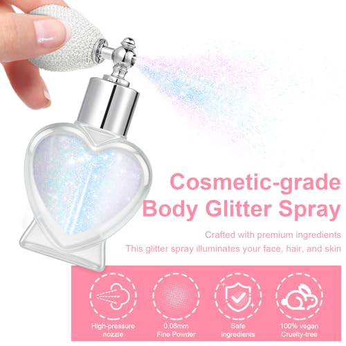 Body & Hair Glitter Spray - Sparkling Pink Shimmer Powder