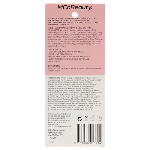 MCoBeauty Miracle Hydra Glow Oil-Free Foundation - Water-Based