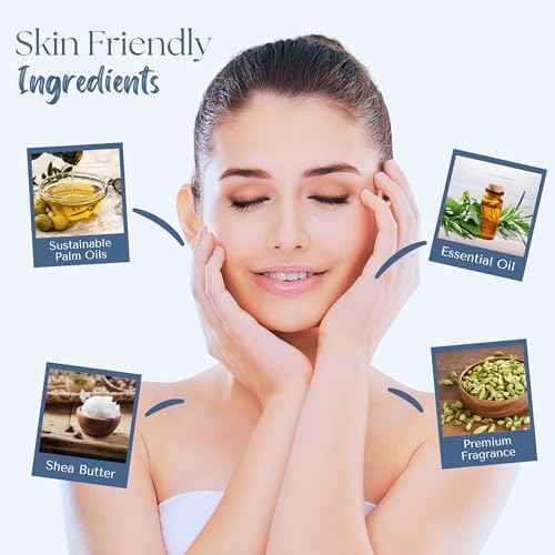 Wavertree & London Santal & Cardamon Scented 100% Natural Soap Bar, 7oz Moisturizing French Triple Milled Soap Bar for Women & Men Enriched with Organic Shea Butter, Pure Bath & Body Soap (1 Bar)