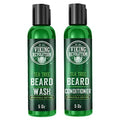 Viking Revolution Tea Tree Beard Wash and Conditioner Set for Men - Natural Beard Softener with Argan Oil, Vitamin E and Ginseng (5 Oz)