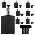 8 Pcs 30ml Perfume Bottles Empty Atomizer,Perfume Spray Bottle,Fine Mist Spray Bottles Composed of a Glass Bottle, a Black Acrylic Cap, And a Silver Sprayer (Black)