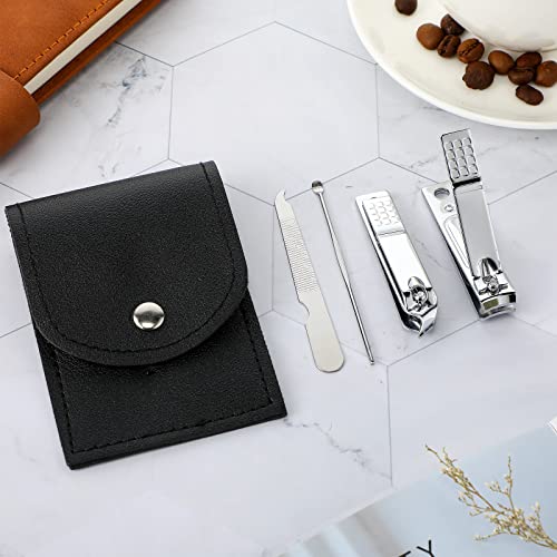 12 Sets Manicure Set Nail Clippers Pedicure Kit Stainless Steel Professional Pedicure Set Grooming Kits Nail Care Tools with Luxurious Travel Case for Nail Care