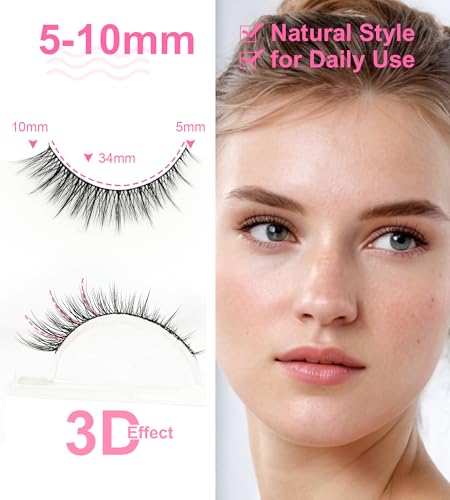 Natural False Eyelashes 10mm Wispy Lashes 10 Pairs