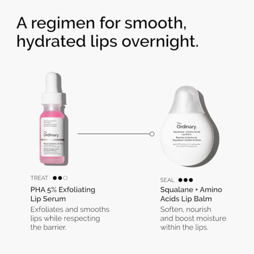 The Ordinary PHA 5% Lip Exfoliating Serum - Hydrating Overnight Lip Treatment