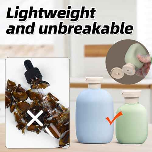 ASEVAT 3.4oz Travel Bottle with Flip Cap, Leak Proof Squeeze Bottles, Refillable Plastic Travel Containers for Creams, Lotion, Foundation, Shampoo, Conditioner