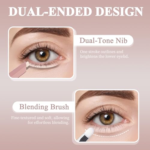Plman Under Eye Highlighter Stick Duo with Brush, Waterproof