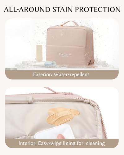 EACHY Standing Makeup Bag with Phone Holder - Waterproof