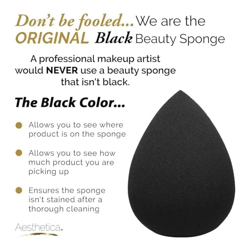 Aesthetica Makeup Sponge Blender - Latex-Free Vegan Face & Beauty Blending Tool - Pack of 1