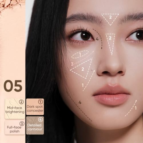 JUDYDOLL Highlight & Contour Palette - 4-Color Matte Face Makeup
