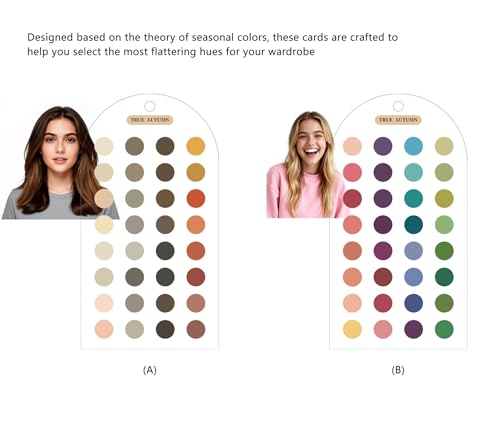 Zynoro True Autumn 12-Season Color Analysis Cards Set for Outfits & Makeup