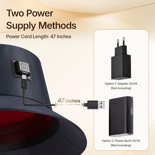 Red Light Therapy Hair Growth Cap - 660nm & 850nm LED