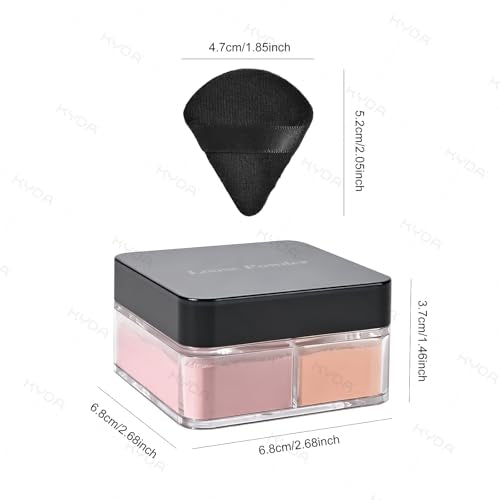 KYDA Dual-Tone Loose Setting Powder with Puff