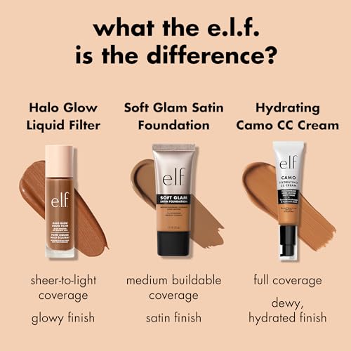 e.l.f. Soft Glam Satin Foundation Medium Coverage 42 Tan Neutral
