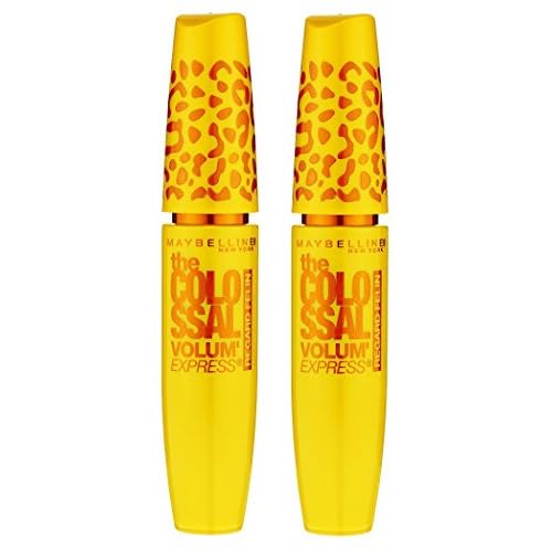 Maybelline New York Volum' Express The Colossal Cat Eyes Washable Mascara Makeup, Glam Black, 2 Count, Washable Glam Black