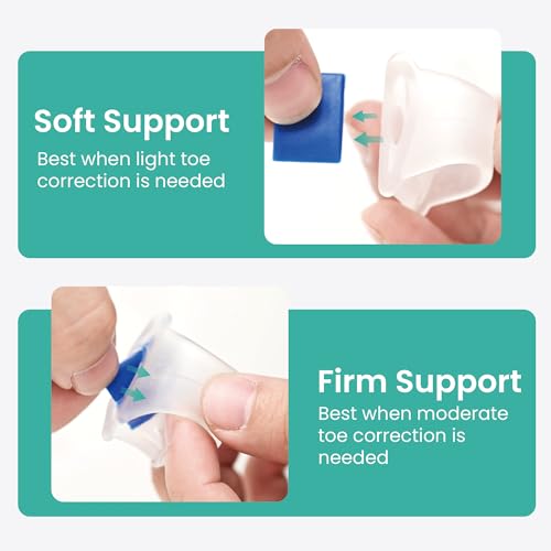 Welnove Hammertoe Corrector - 6 Pack Toe Splints for Pain Relief