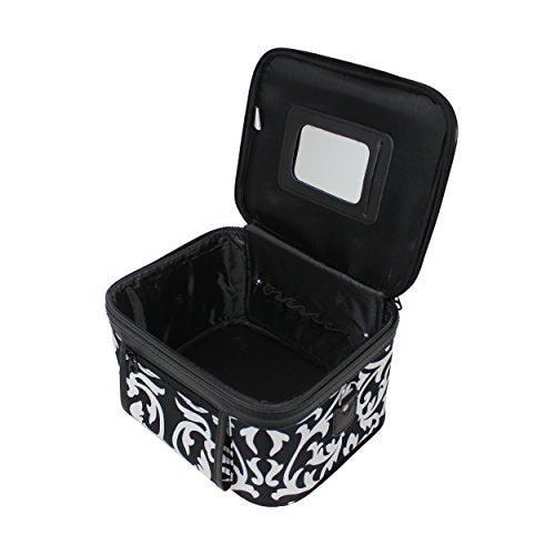 World Traveler Women's 2-Piece Cosmetic Case Set, Owl Black