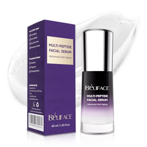 6X Peptides Face Serum for Skin Care, Hyaluronic Acid Serum for Face Anti Aging, Collagen Booster Frankly Closer Pore Reducing Serum for Fine Lines and Wrinkles, Lighten Dark Spots (1.35 Fl Oz)