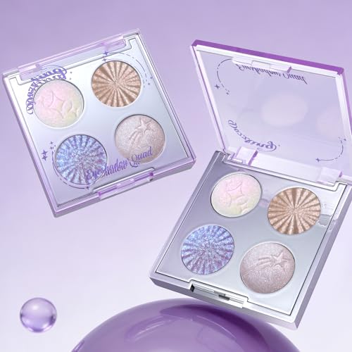 Noerrors Duochrome Shimmer Eyeshadow Quad Palette - Holographic