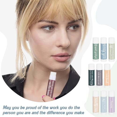 60 Sets Thank You Gifts Bulk for Women Employee Appreciation Gifts Hand Cream and Lip Balm Set Inspirational Hand Lotion for Nurses Office Staff Female Coworker Team Volunteers Guests