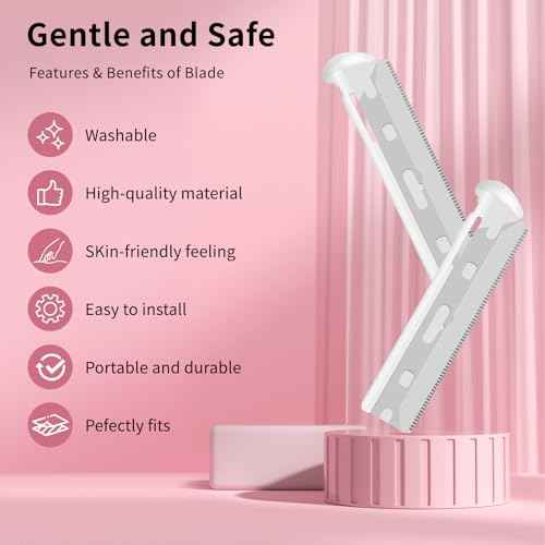 Replacement Blades Compatible with Tweezerman Facial Razor, 20 Count (Pack of 1)