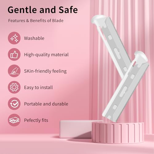 Razor Replacement Blades for Tweezerman Facial Razor – 20 Count