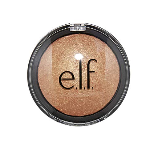 e.l.f., Baked Highlighter, Sheer, Shimmering, Hydrating, Blendable, Glides On, Creates a Radiant Glow, Nourishes, Apricot Glow, Infused with Vitamin E, Jojoba and Grape Oils, 0.16 Oz