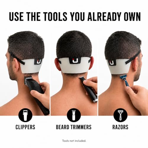EdgUp Neckline Shaving Template for Men – Hands-Free Haircut Guide