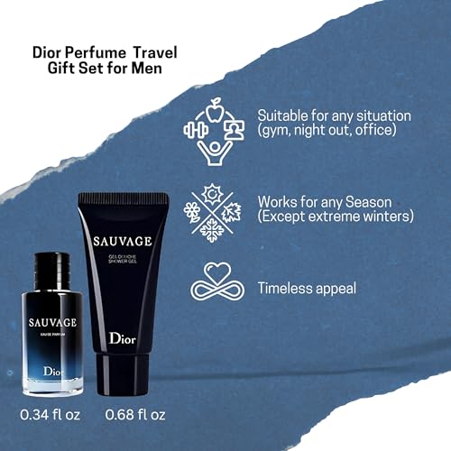 Dior Sauvage Men's Mini Fragrance Gift Set - EDP & Shower Gel Duo