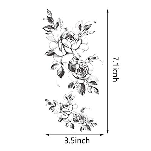 Floral Temporary Tattoo Stickers - 30 Pack Waterproof