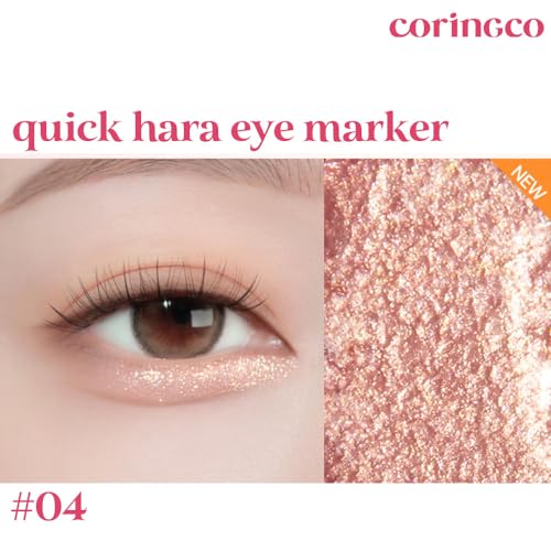 CORINGCO Shimmer Glitter Eye Maker Volume Eyeshadow Stick Quick-Hara Glitter Eye Makeup K-Beauty (2024#04 SET)