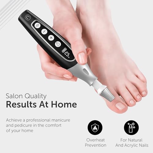 Cordless Electric Nail File Kit for Manicure & Pedicure - 32-Piece Set