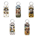 Chapstick Holder Keychain Set of 5 - Neoprene Lip Balm